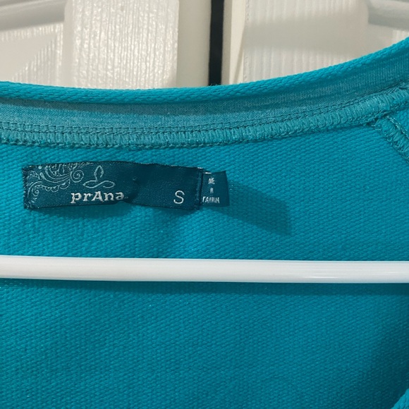 Prana Teal Striped Sweatshirt - Picture 5 of 5